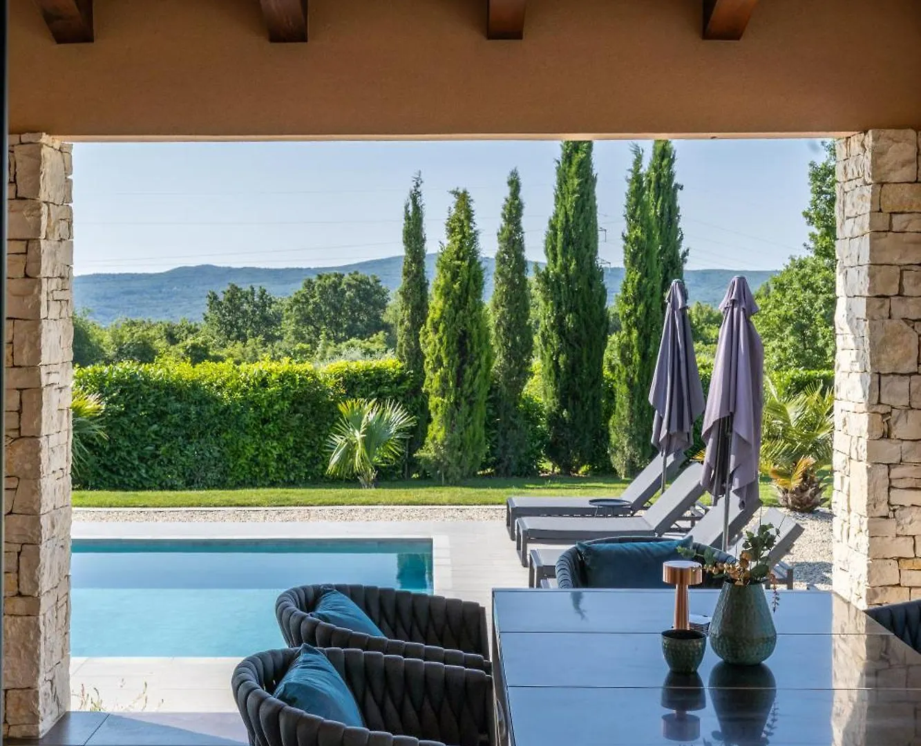 Villa Labin In Zartinj - Luxury Privacy Heated Pool With Auto Cover